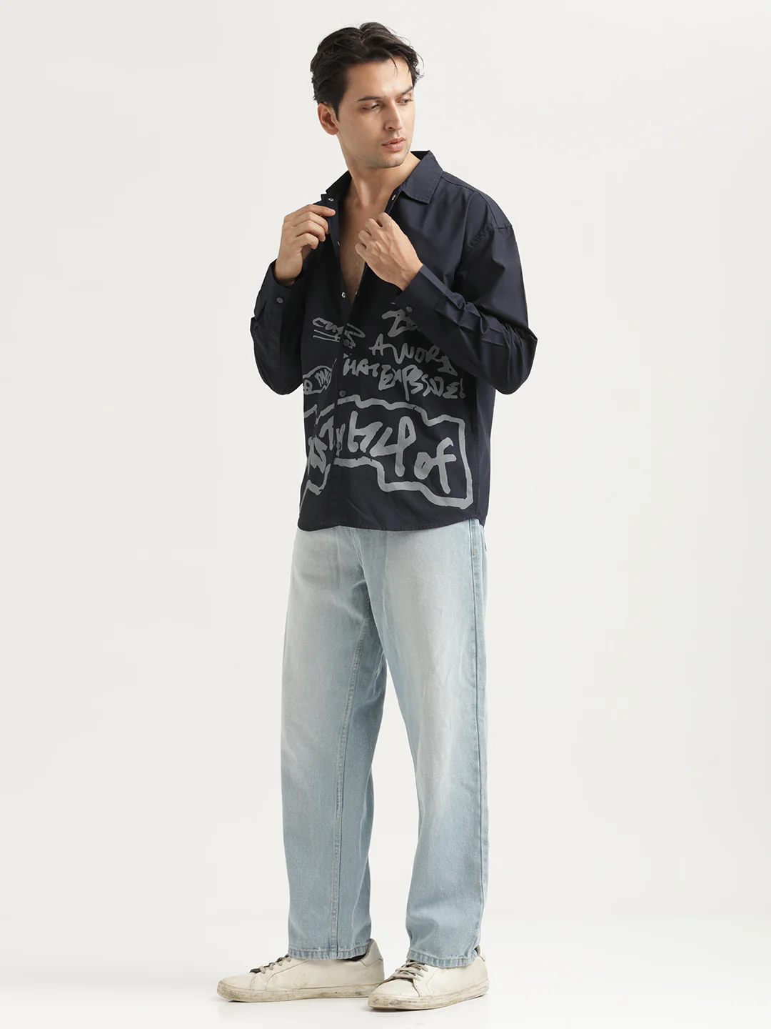 Men Oversized Cotton Shirt - Image 4
