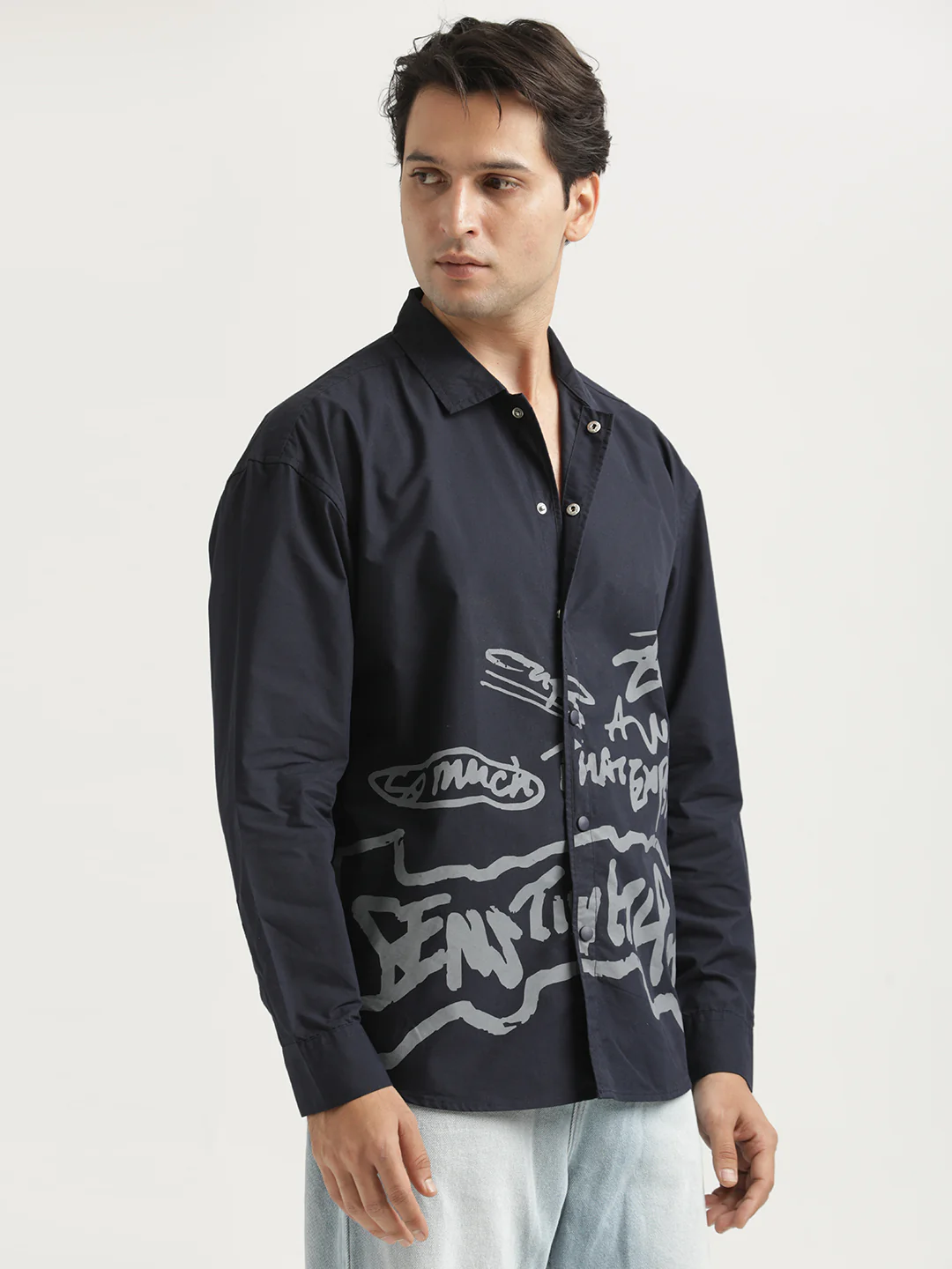 Men Oversized Cotton Shirt - Image 6