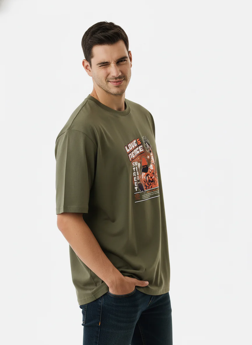 Men Oversized Cotton T-Shirt - Image 3