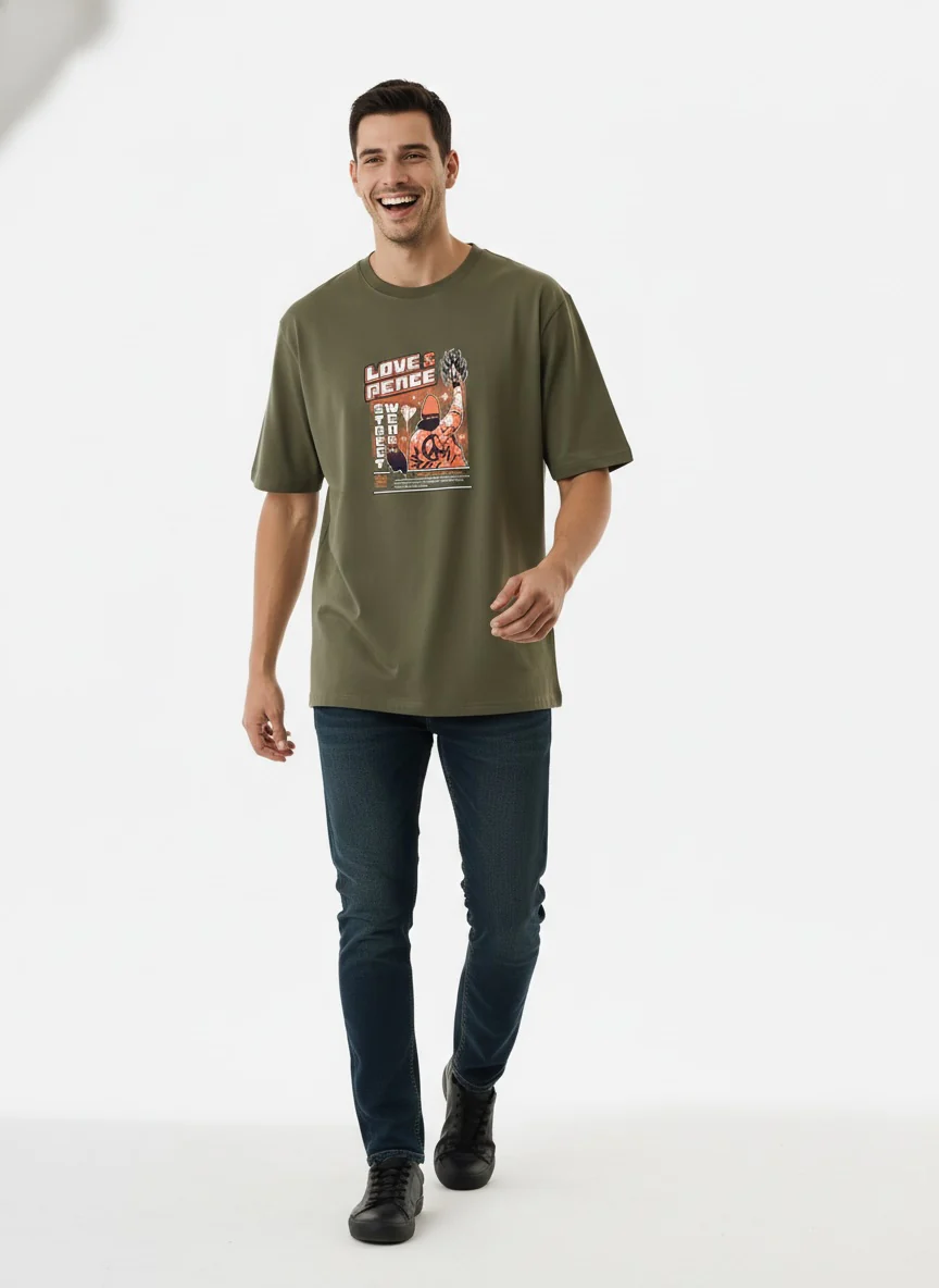Men Oversized Cotton T-Shirt - Image 4