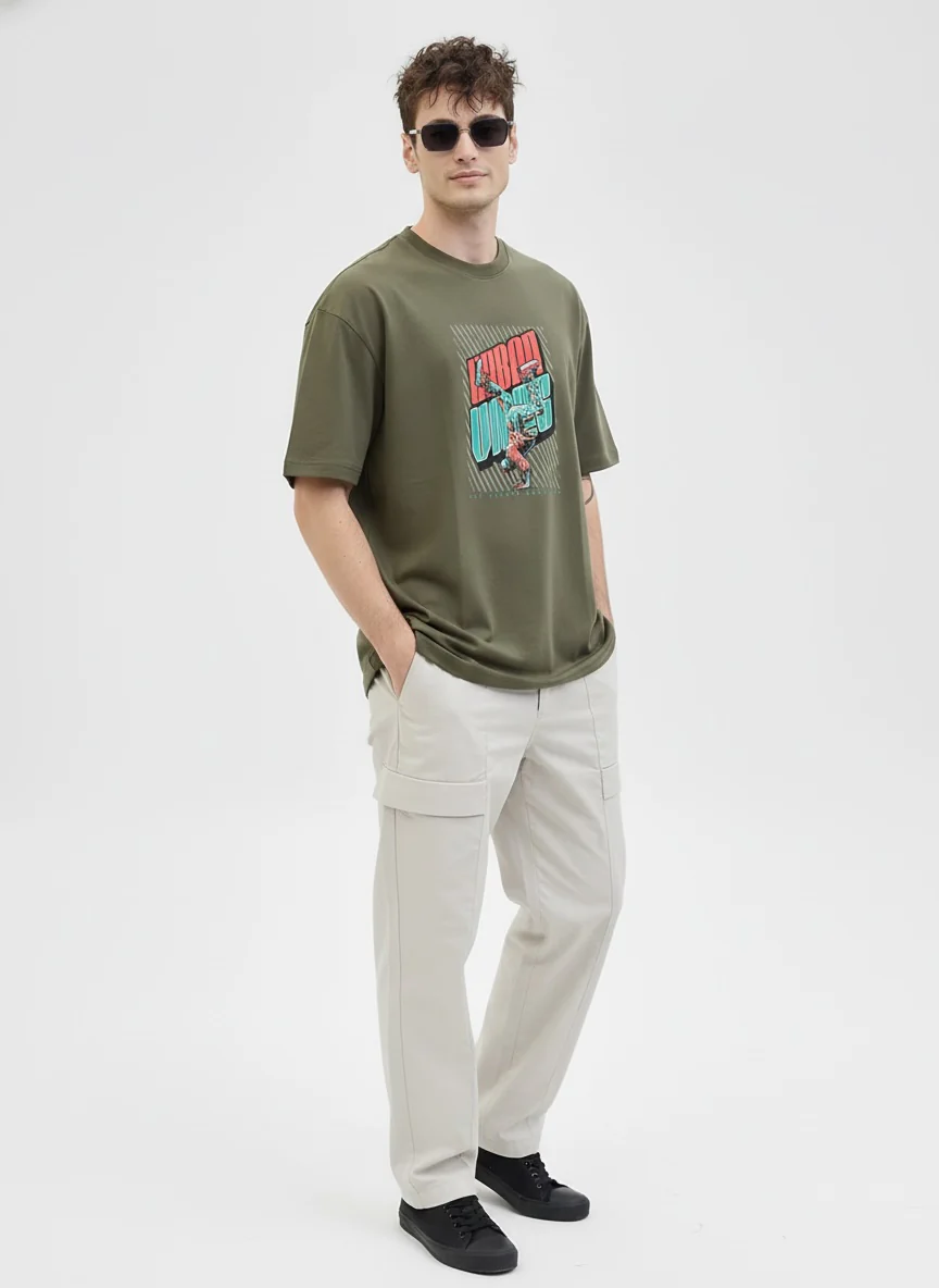 Men Oversized Cotton T-Shirt - Image 3