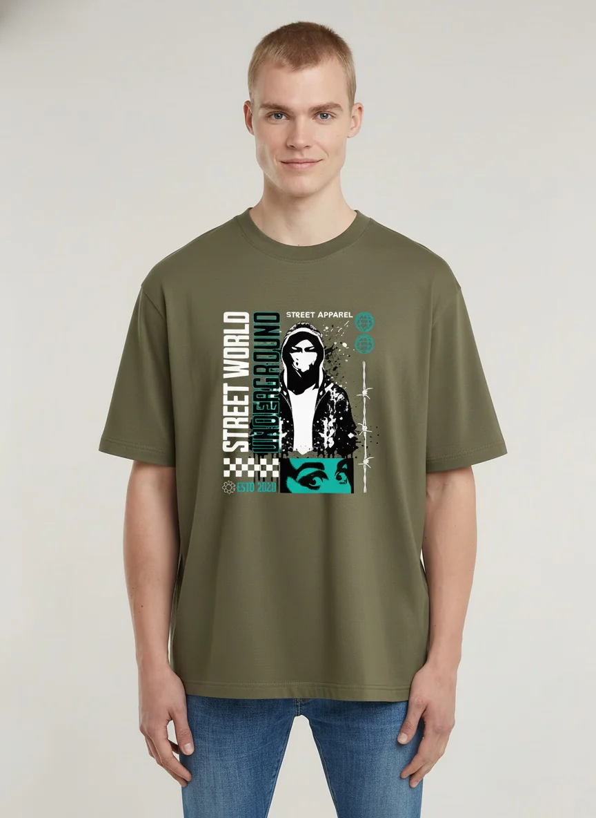 Men Oversized Cotton T-Shirt - Image 2