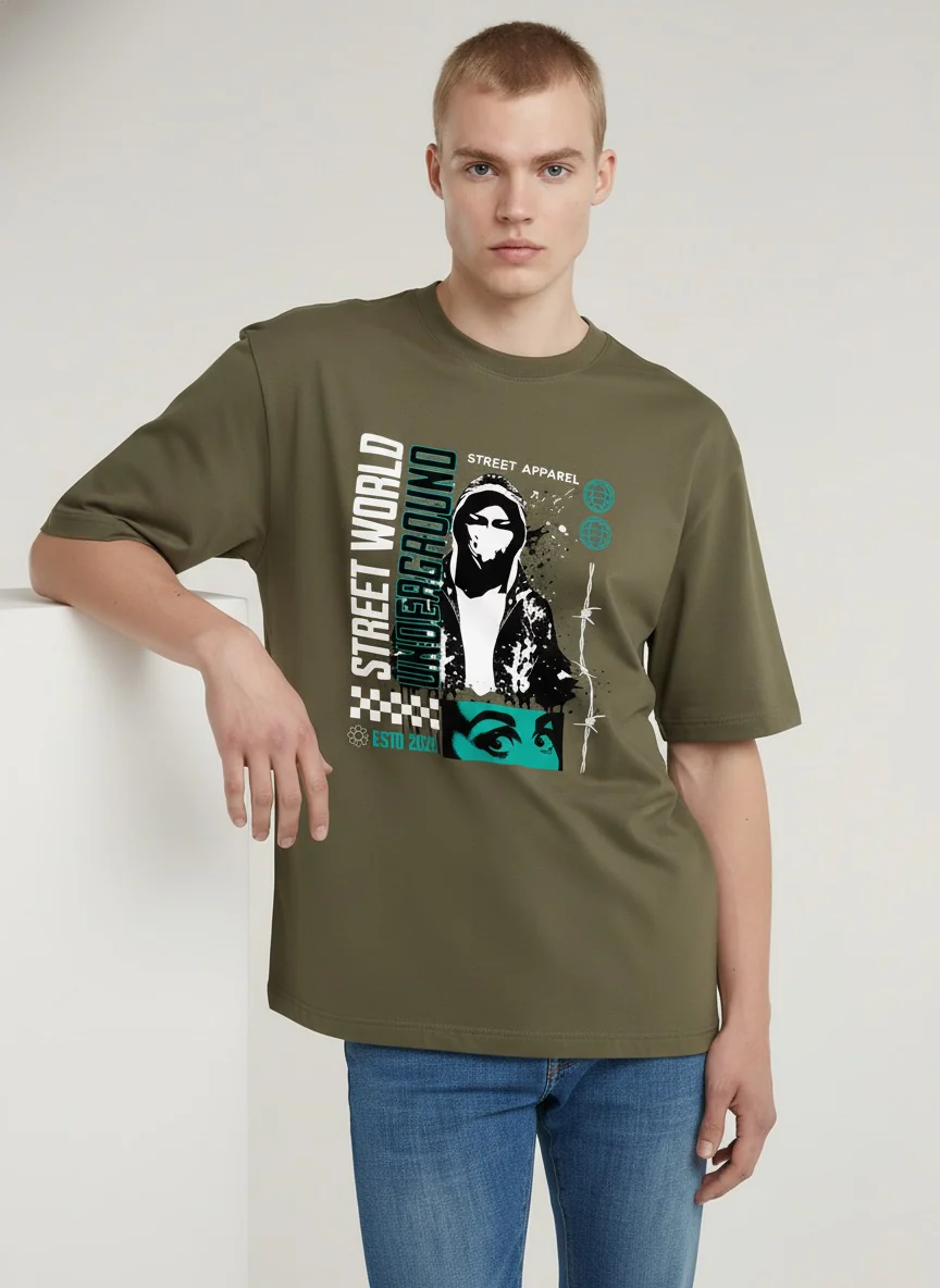Men Oversized Cotton T-Shirt - Image 3