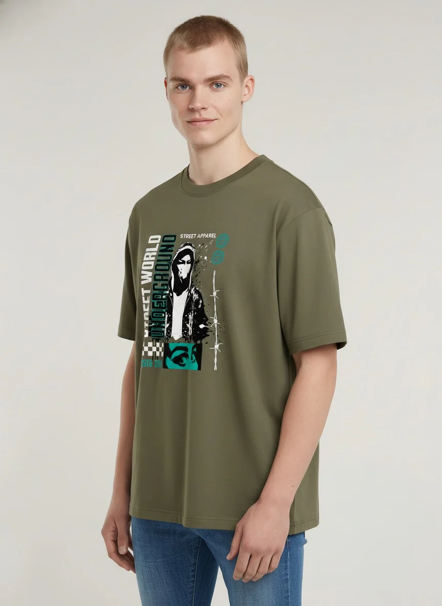 Men Oversized Cotton T-Shirt - Image 5