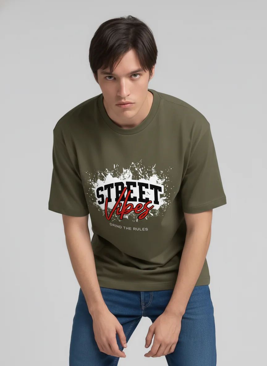 Men Oversized Cotton T-Shirt - Image 2