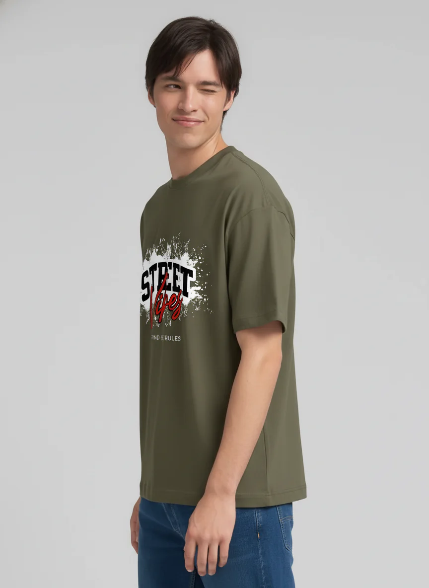 Men Oversized Cotton T-Shirt - Image 3