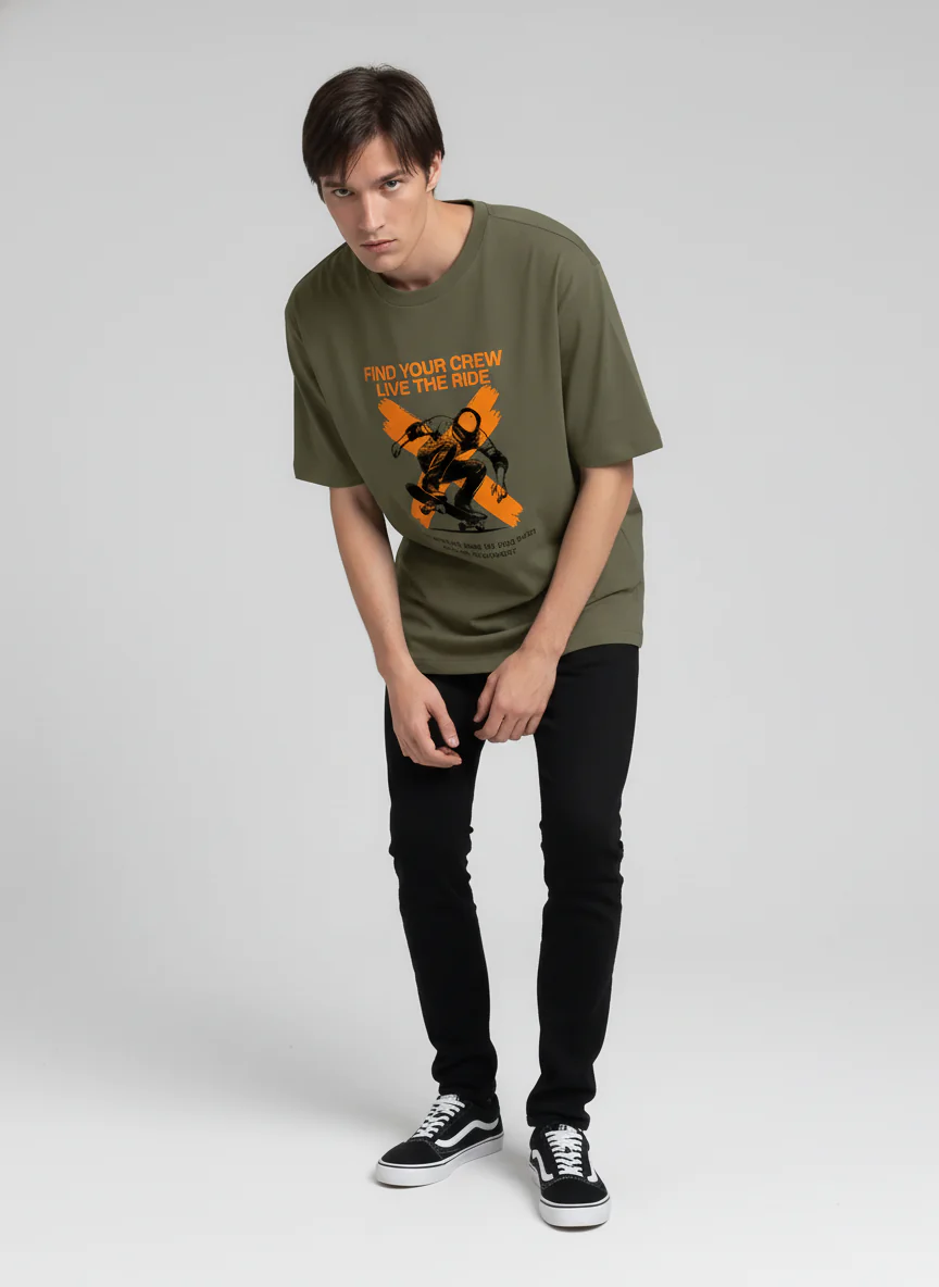 Men Oversized Cotton T-Shirt - Image 2