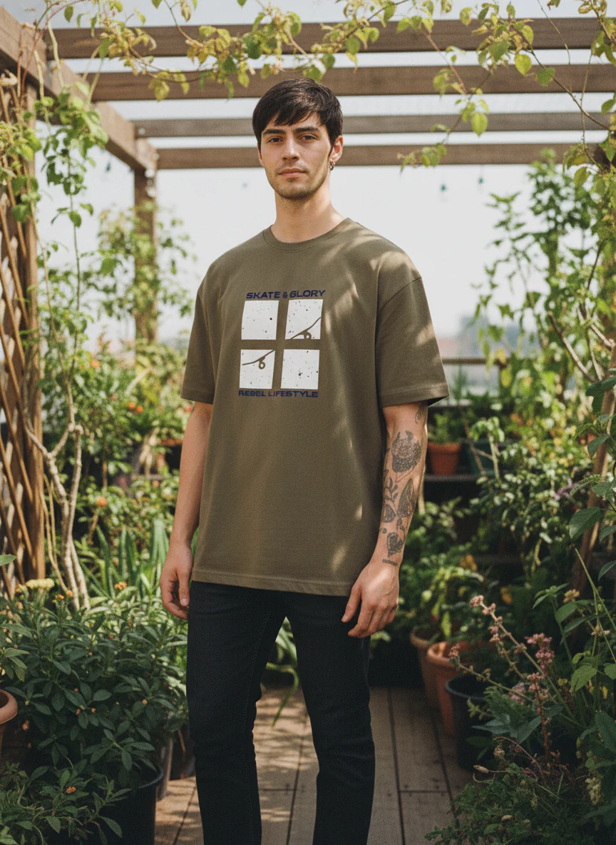 Men Oversized Cotton T-Shirt - Image 2