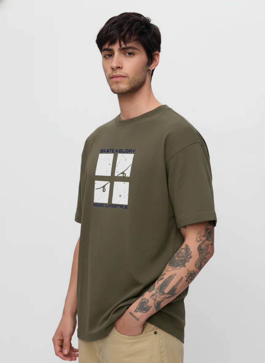 Men Oversized Cotton T-Shirt - Image 8