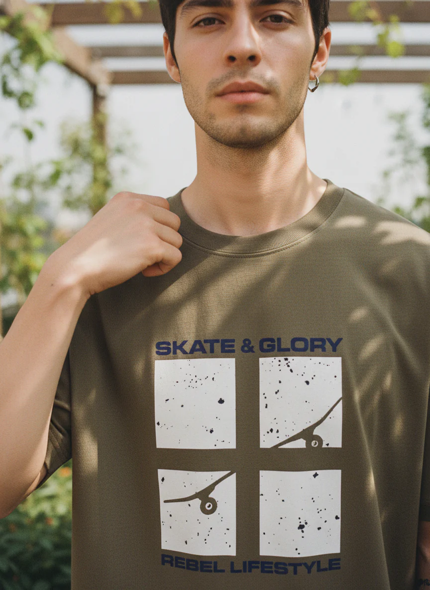 Men Oversized Cotton T-Shirt - Image 9