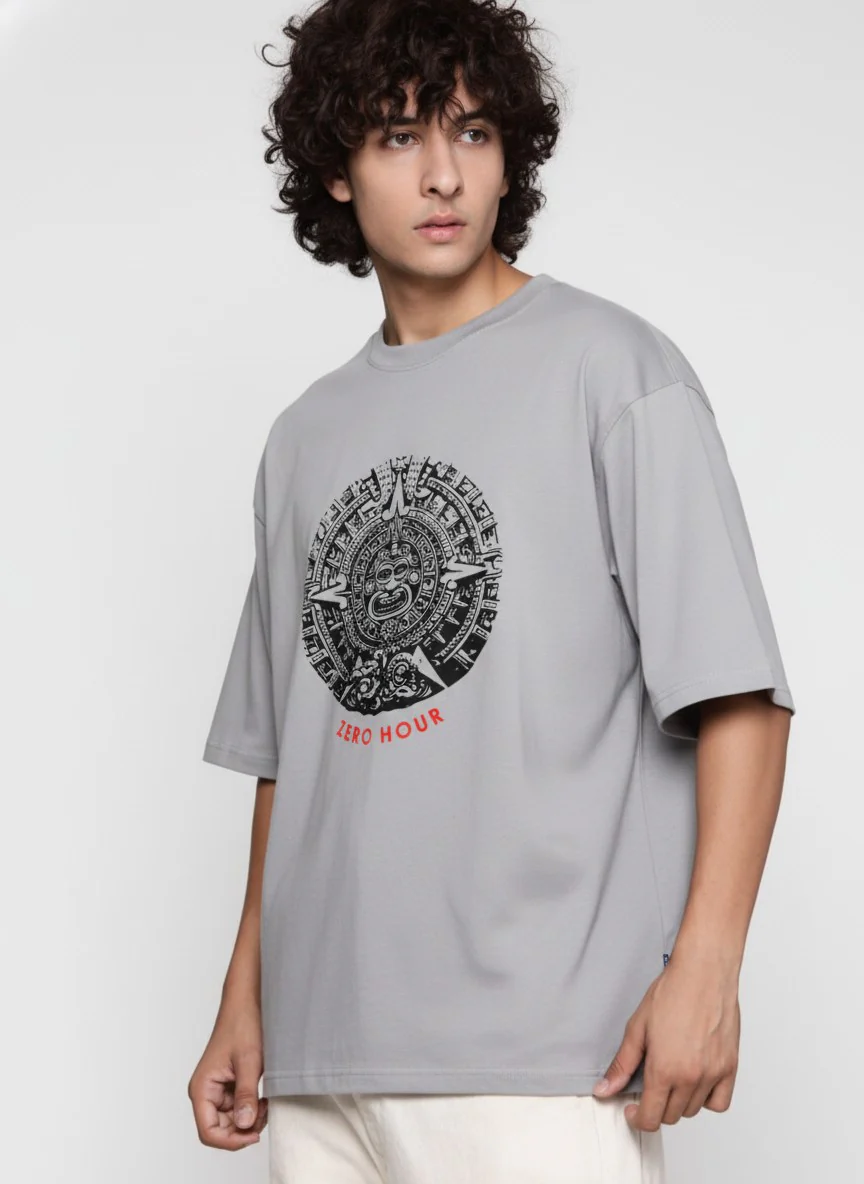 Men Oversized Cotton Tribal T-Shirt - Image 2