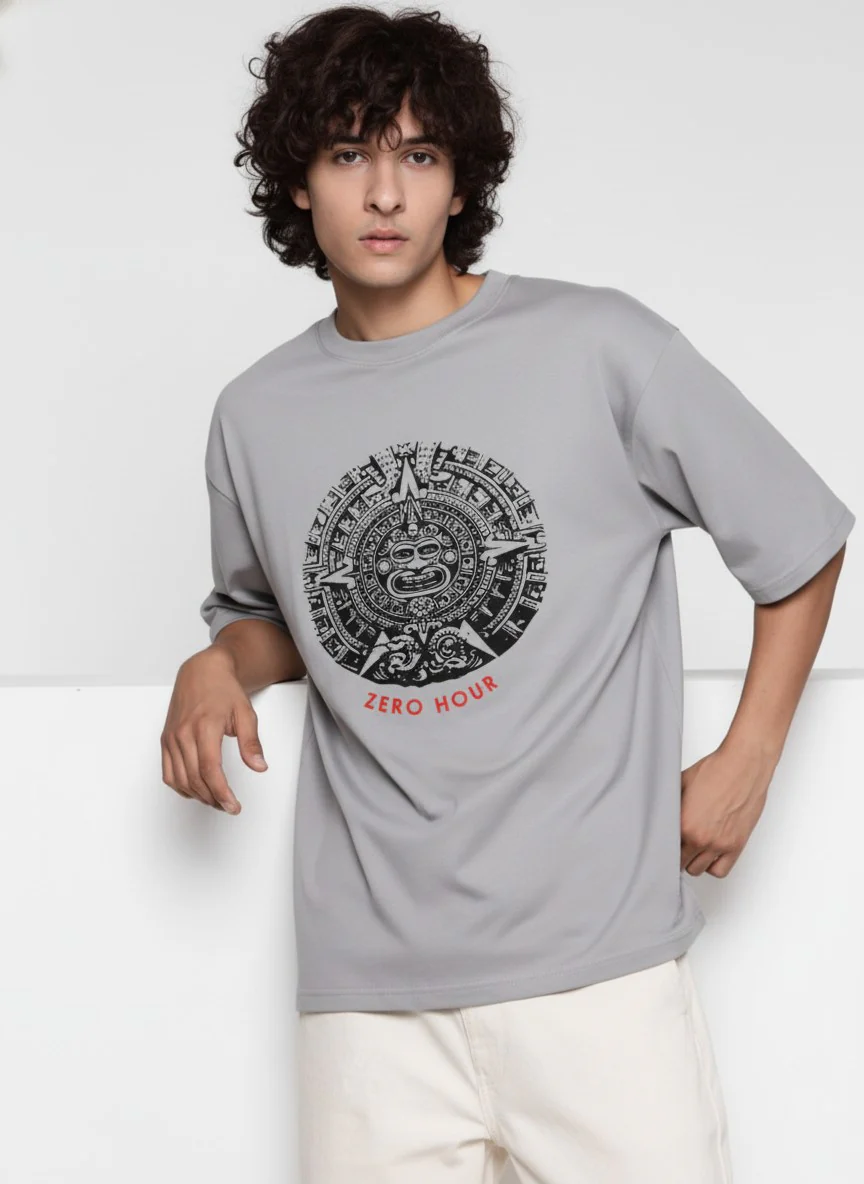 Men Oversized Cotton Tribal T-Shirt - Image 5
