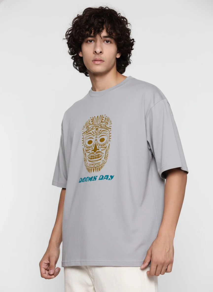 Men Oversized Cotton Tribal T-Shirt - Image 3