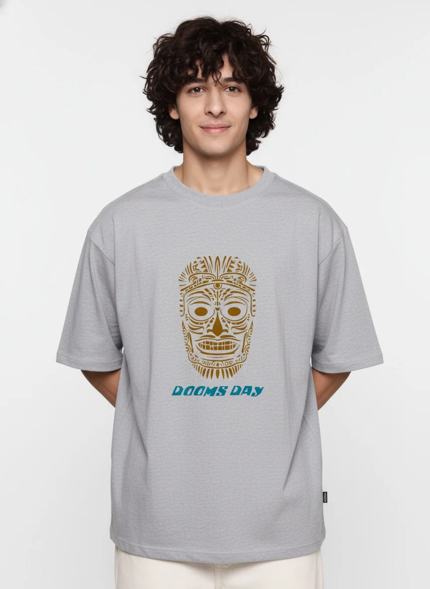 Men Oversized Cotton Tribal T-Shirt - Image 5