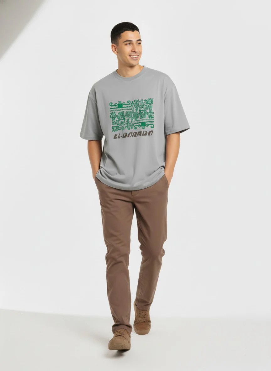 Men Oversized Cotton Tribal T-Shirt - Image 6