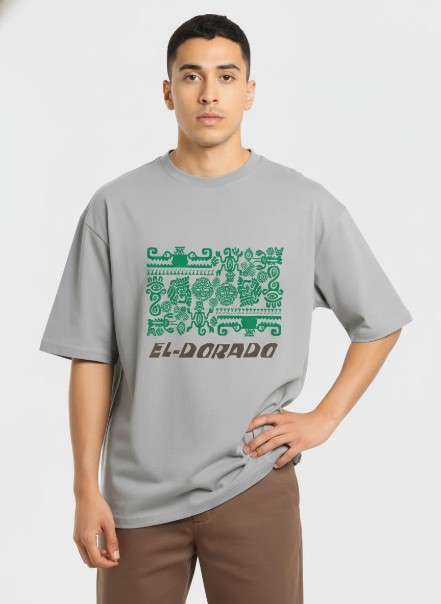 Men Oversized Cotton Tribal T-Shirt - Image 7