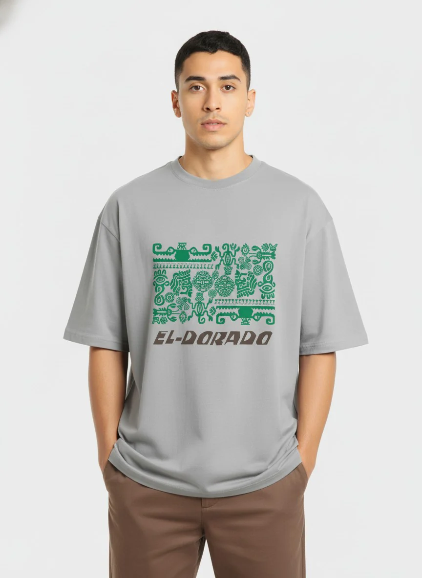 Men Oversized Cotton Tribal T-Shirt - Image 9
