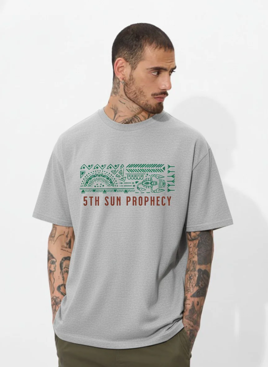 Men Oversized Cotton Tribal T-Shirt - Image 10