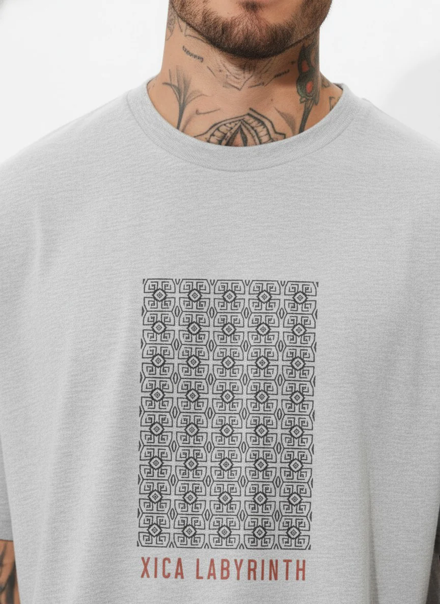 Men Oversized Cotton Tribal T-Shirt - Image 3