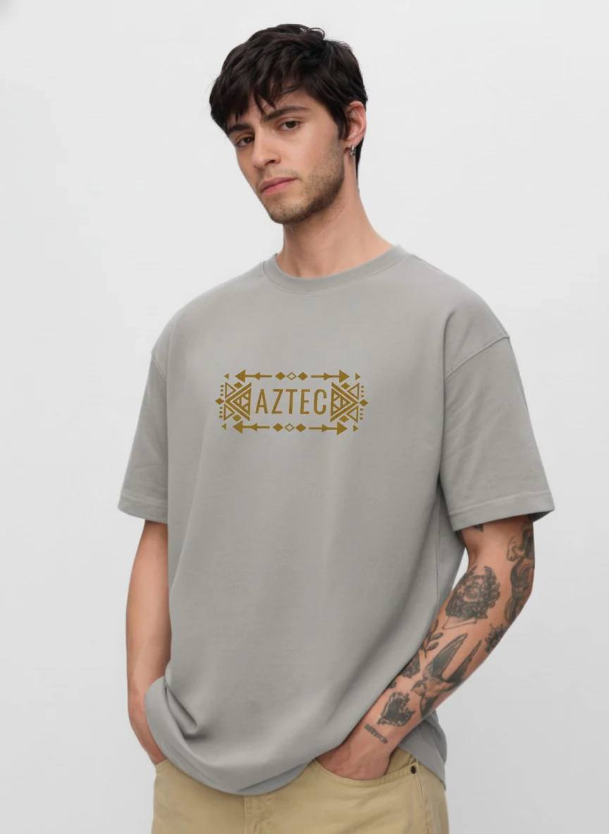 Men Oversized Cotton Tribal T-Shirt - Image 6