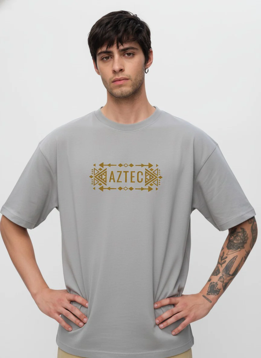 Men Oversized Cotton Tribal T-Shirt - Image 7