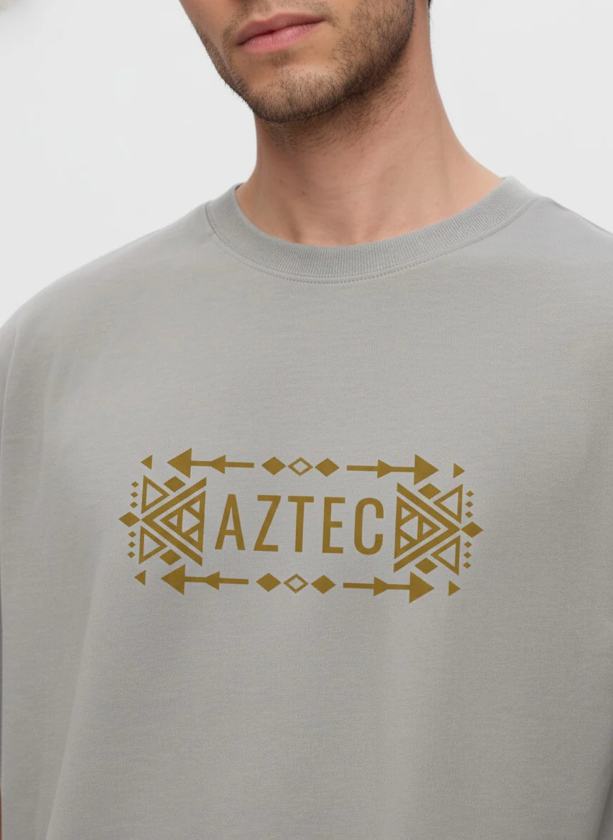 Men Oversized Cotton Tribal T-Shirt - Image 8