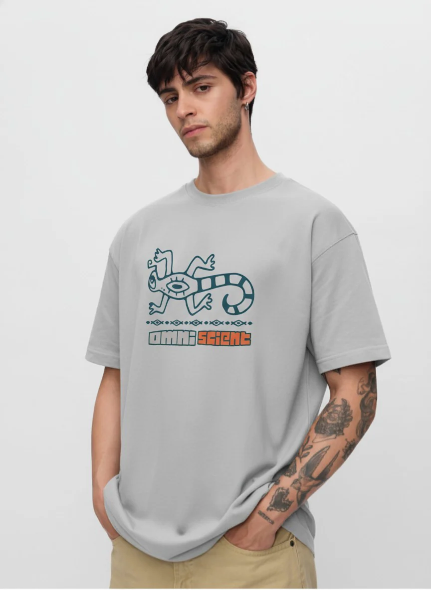 Men Oversized Cotton Tribal T-Shirt - Image 2