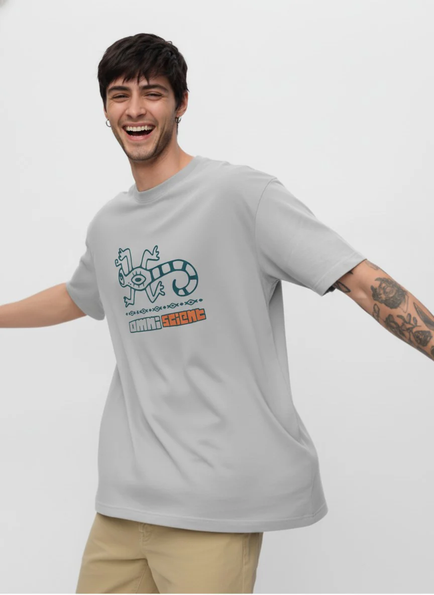 Men Oversized Cotton Tribal T-Shirt - Image 4