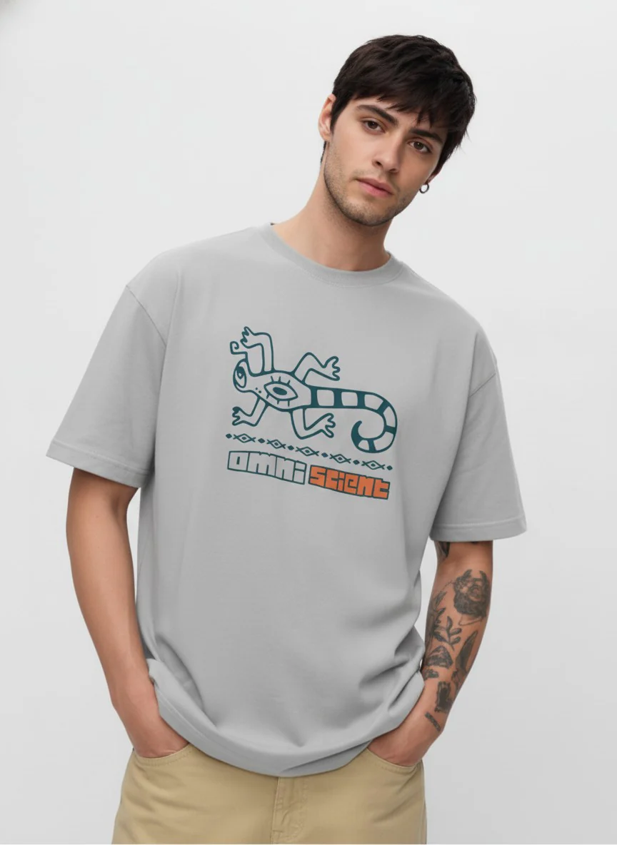 Men Oversized Cotton Tribal T-Shirt - Image 6