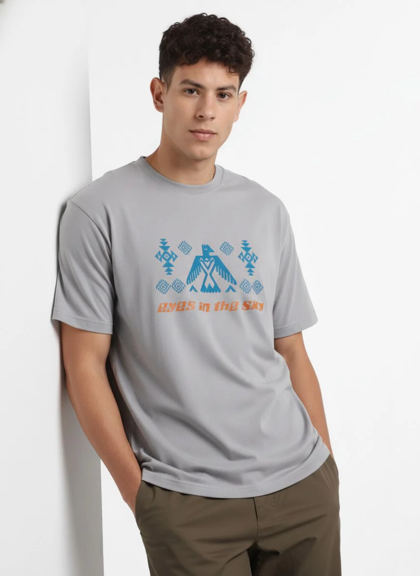 Men Oversized Cotton Tribal T-Shirt - Image 4