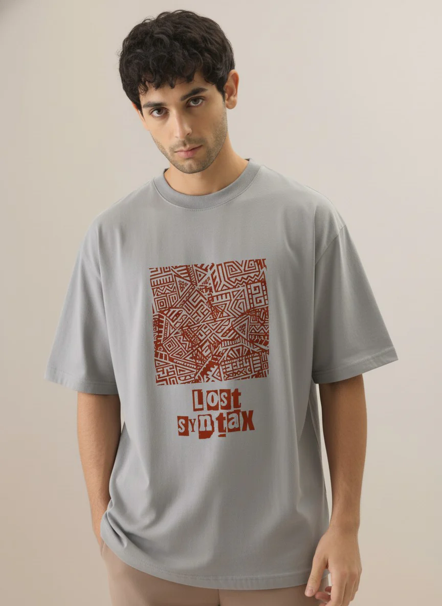 Men Oversized Cotton Tribal T-Shirt - Image 6