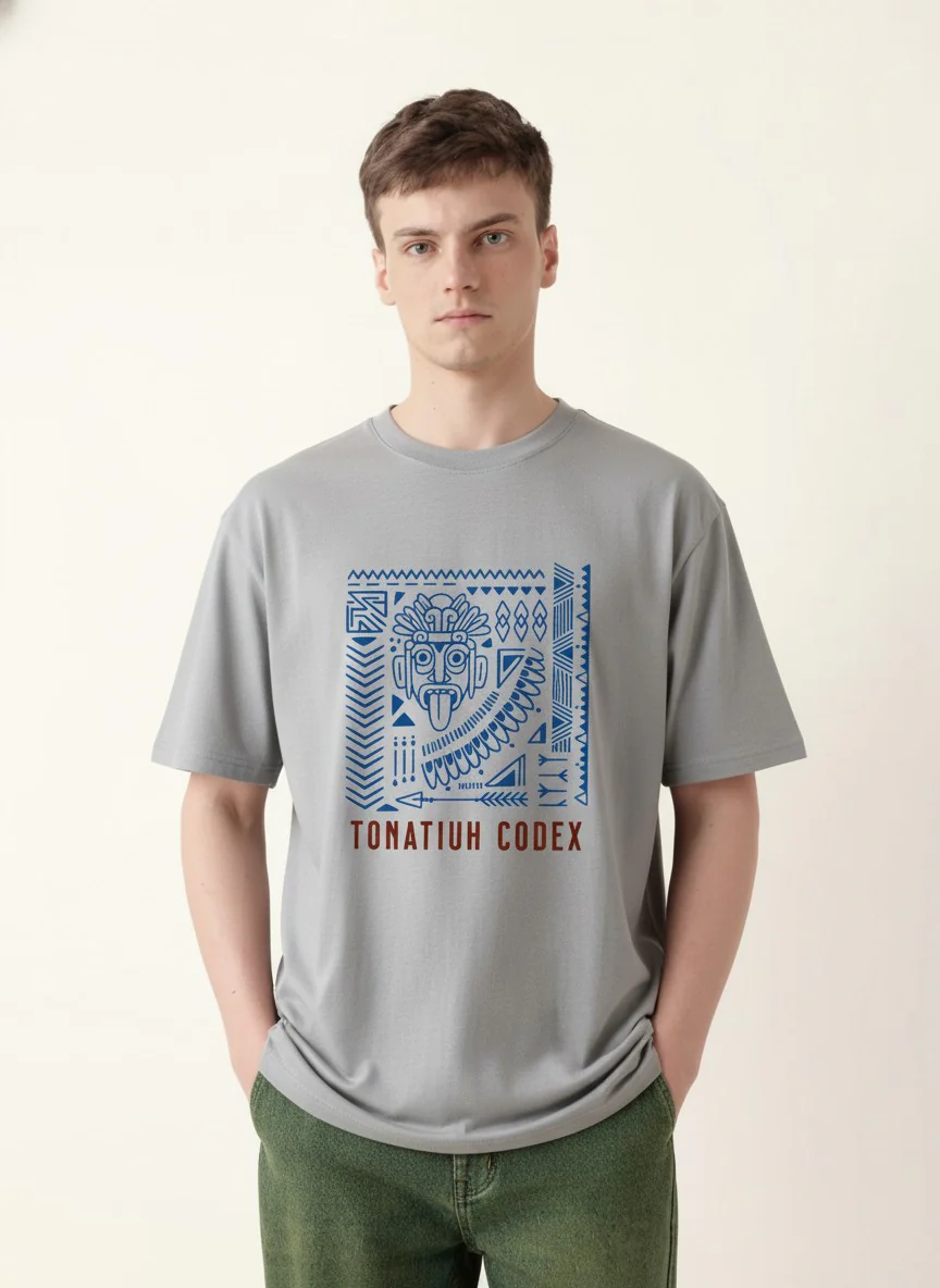Men Oversized Cotton Tribal T-Shirt - Image 5