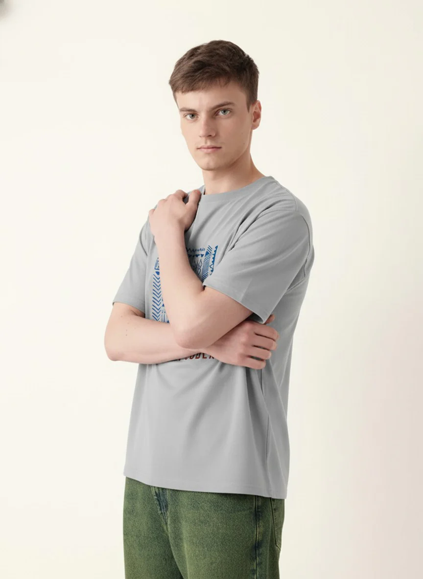 Men Oversized Cotton Tribal T-Shirt - Image 6