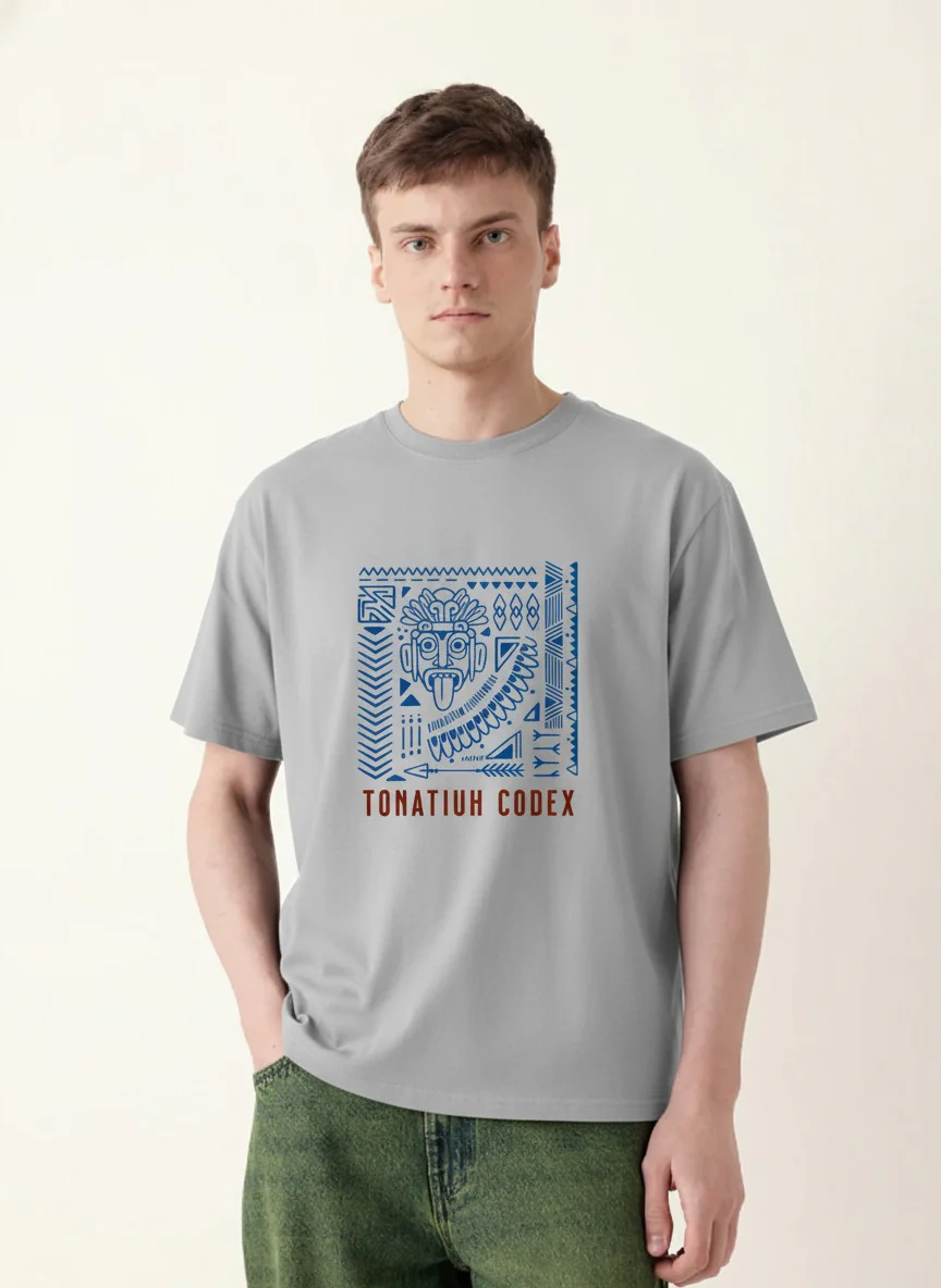 Men Oversized Cotton Tribal T-Shirt - Image 7