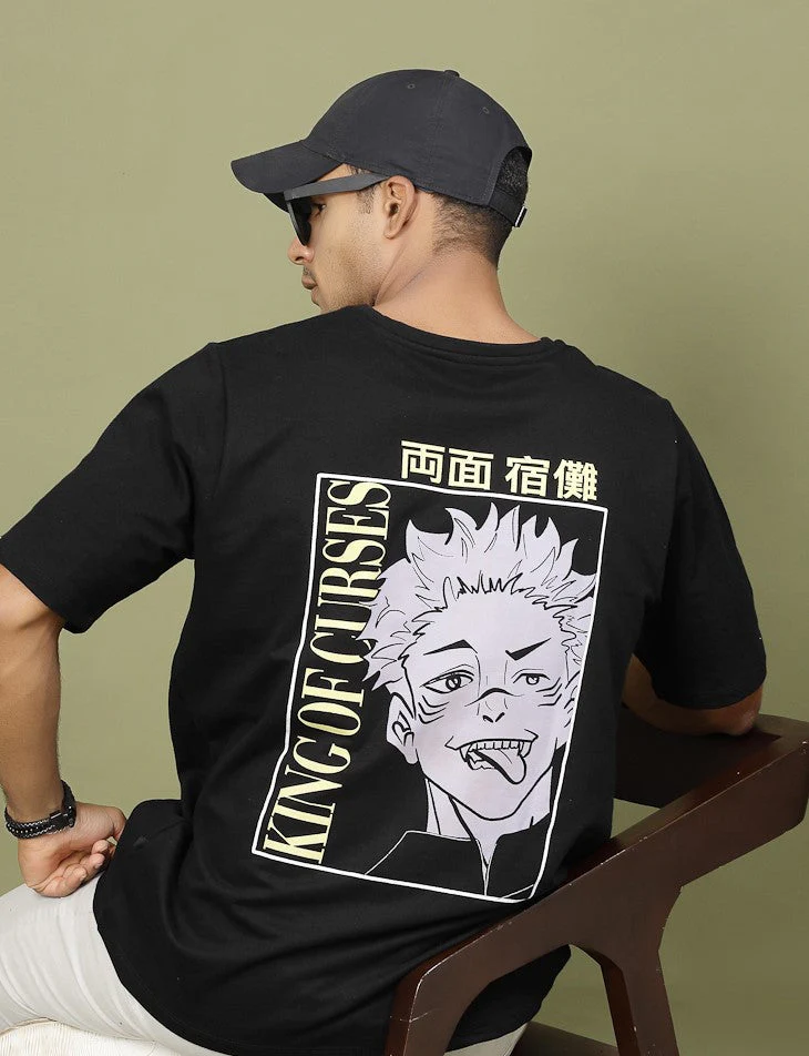Men Oversized Curse King Anime Tshirt - Image 3