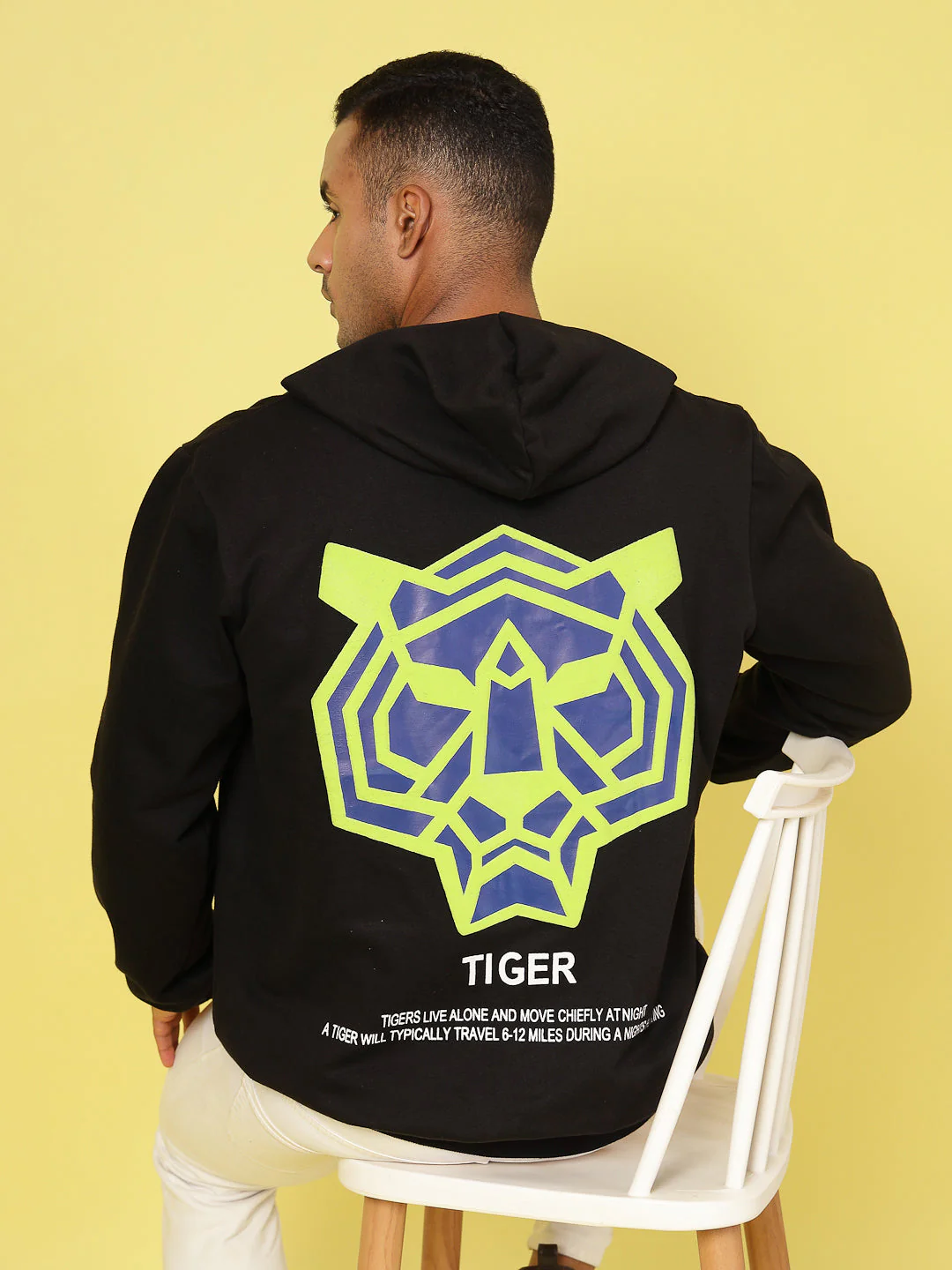 Men Oversized Fleece Typography Sweatshirt - Image 2
