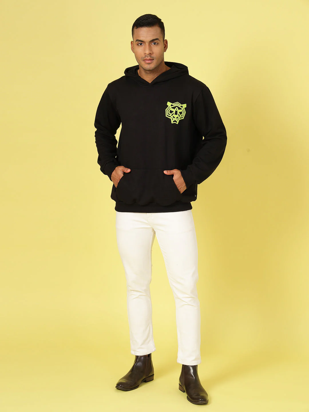 Men Oversized Fleece Typography Sweatshirt - Image 4