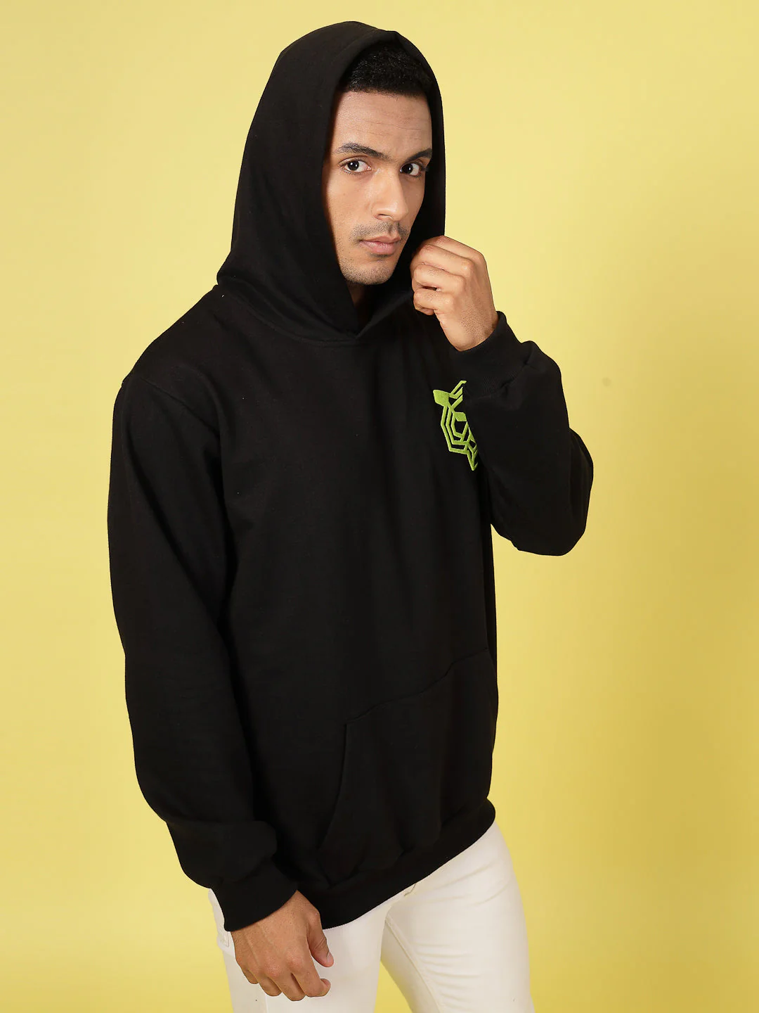 Men Oversized Fleece Typography Sweatshirt - Image 3