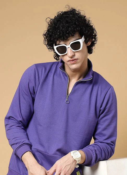 Men Oversized Printed Fleece Sweatshirt - Image 2