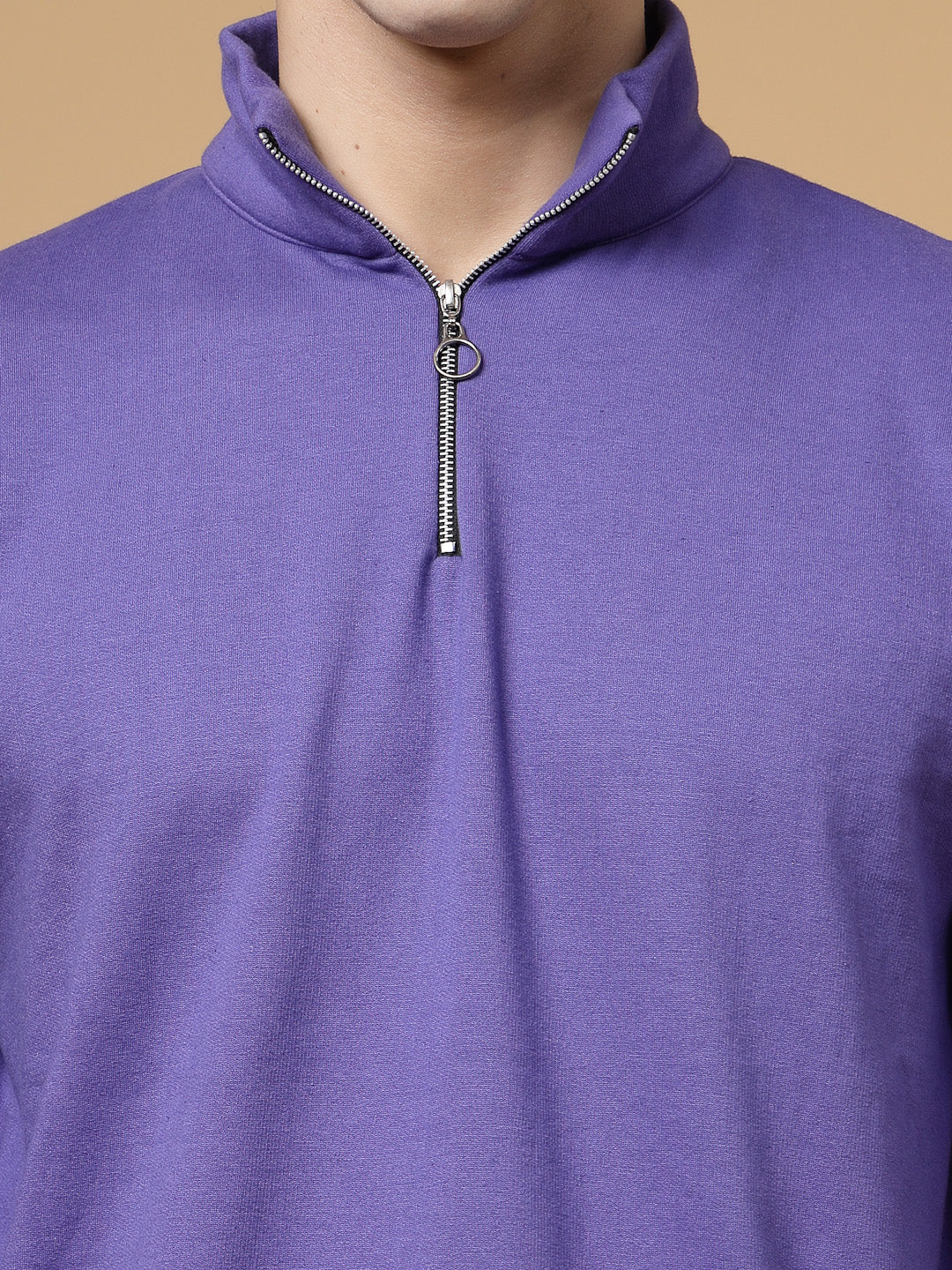 Men Oversized Printed Fleece Sweatshirt - Image 4