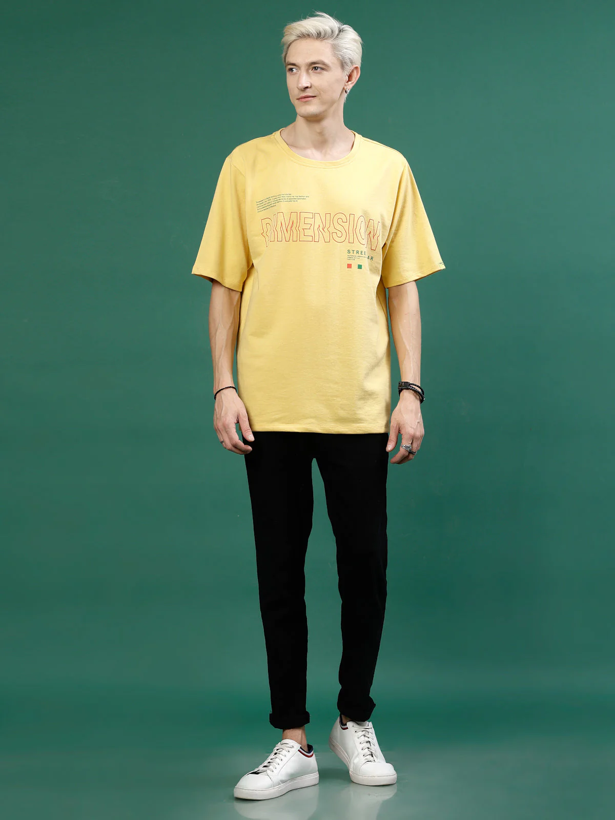 Men Oversized Typography Cotton Terry TShirt - Image 4