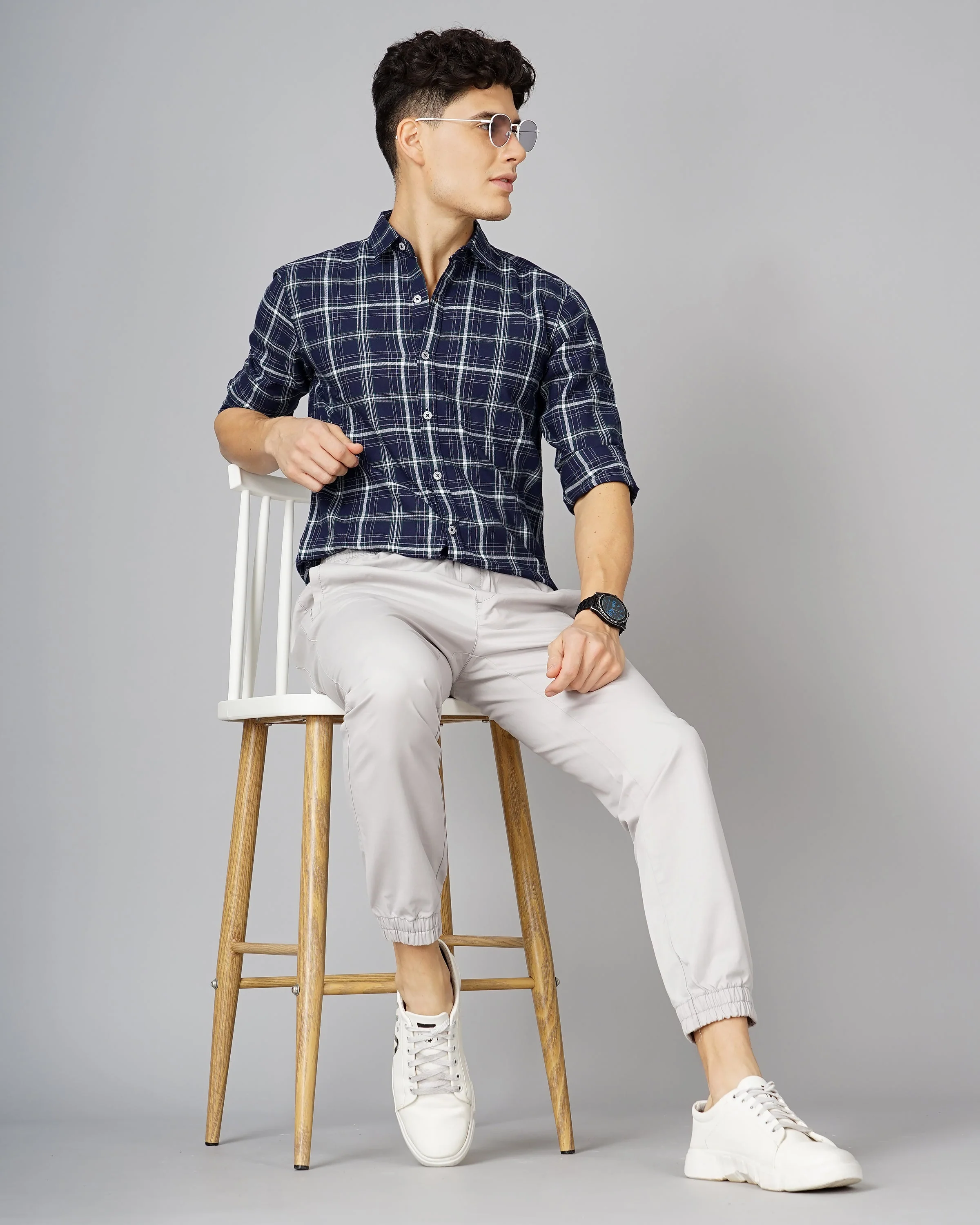 Men Oxford Brown Solid Shirt - Image 6