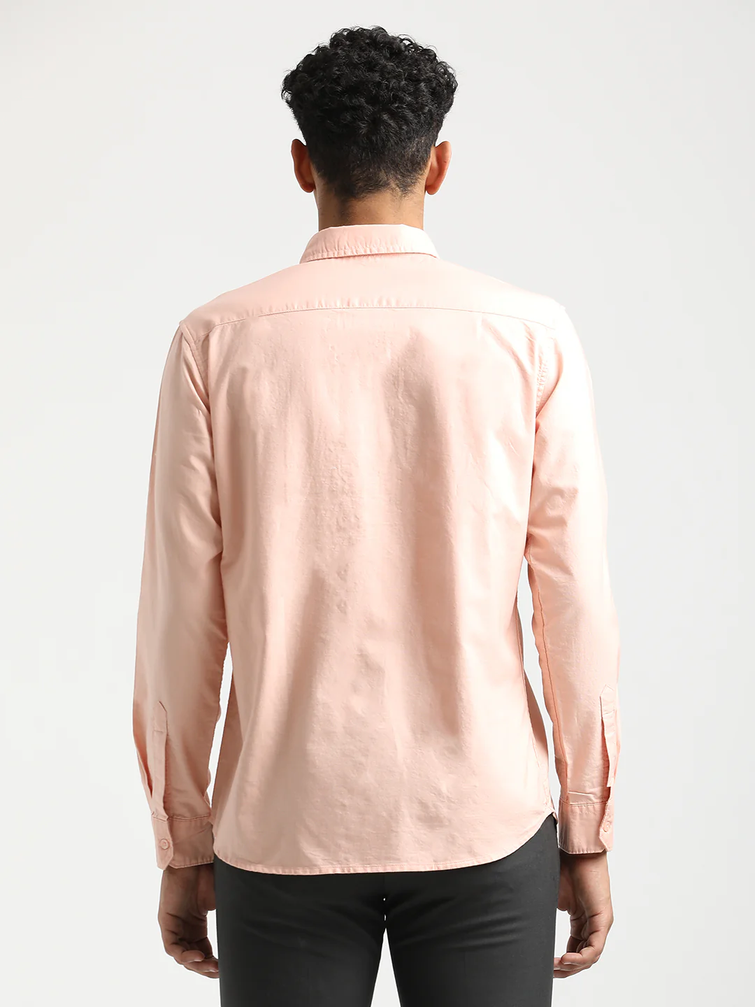 Men Oxford Cotton Shirt with Button-Down Collar - Image 3
