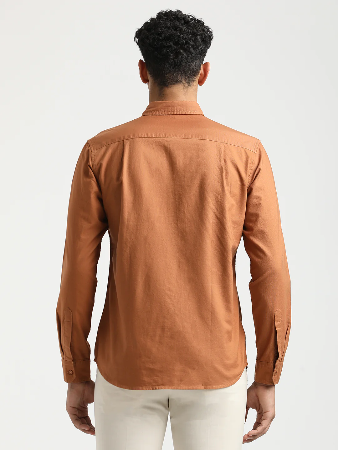 Men Oxford Cotton Shirt with Button-Down Collar - Image 3