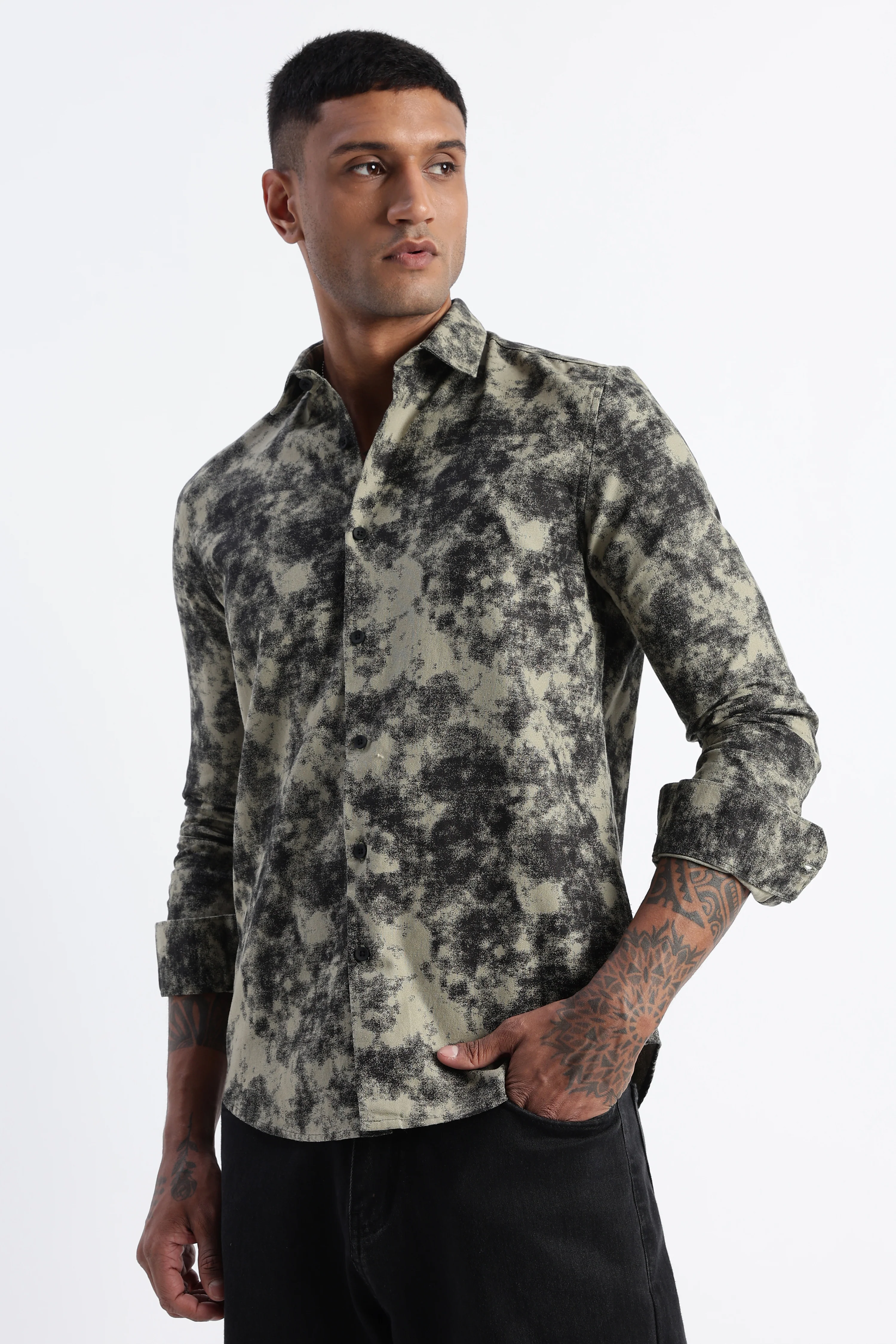 Men Paisley Print Shirt - Image 7