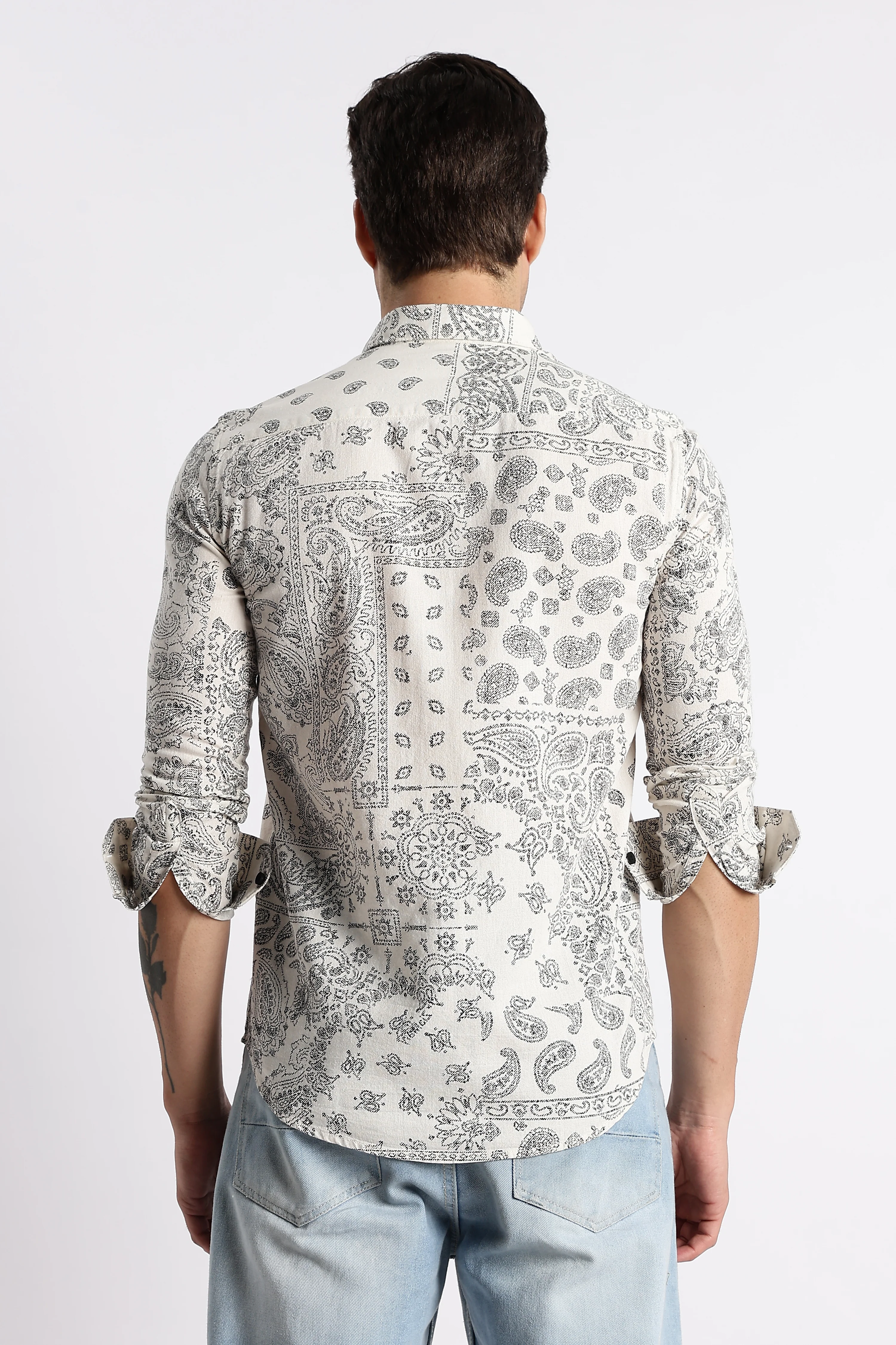 Men Paisley Print Shirt - Image 3