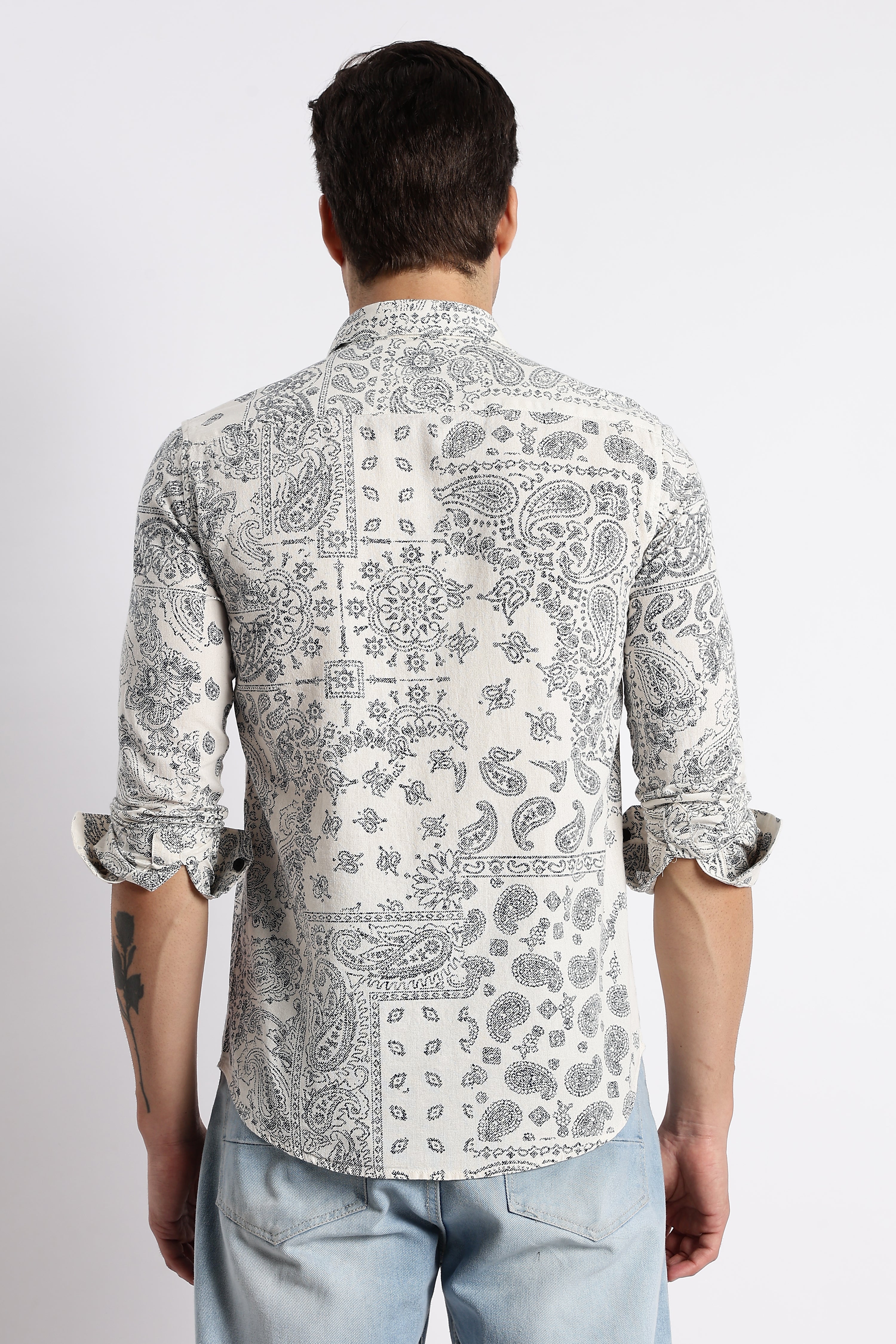 Men Paisley Print Shirt - Image 3