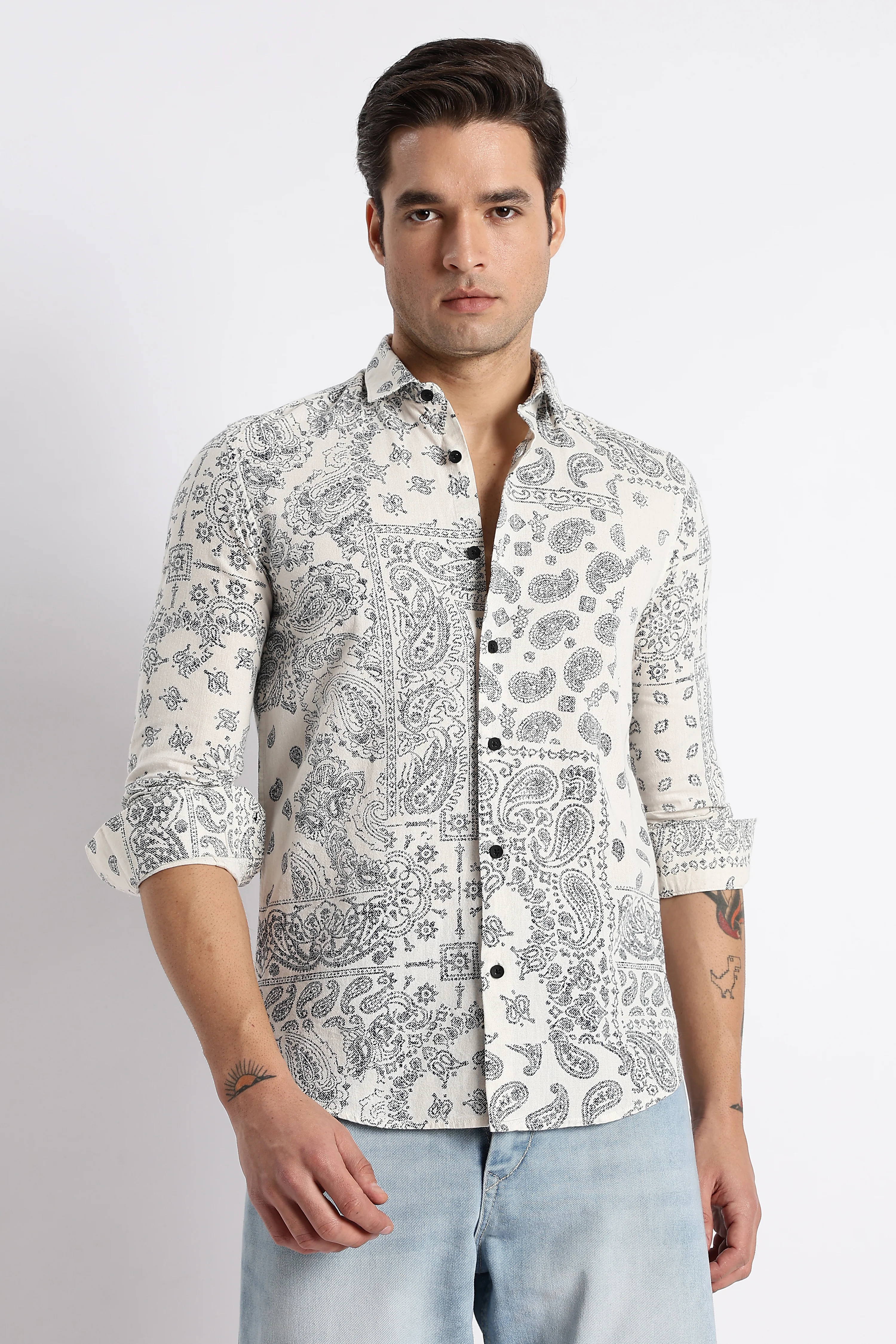 Men Paisley Print Shirt - Image 5