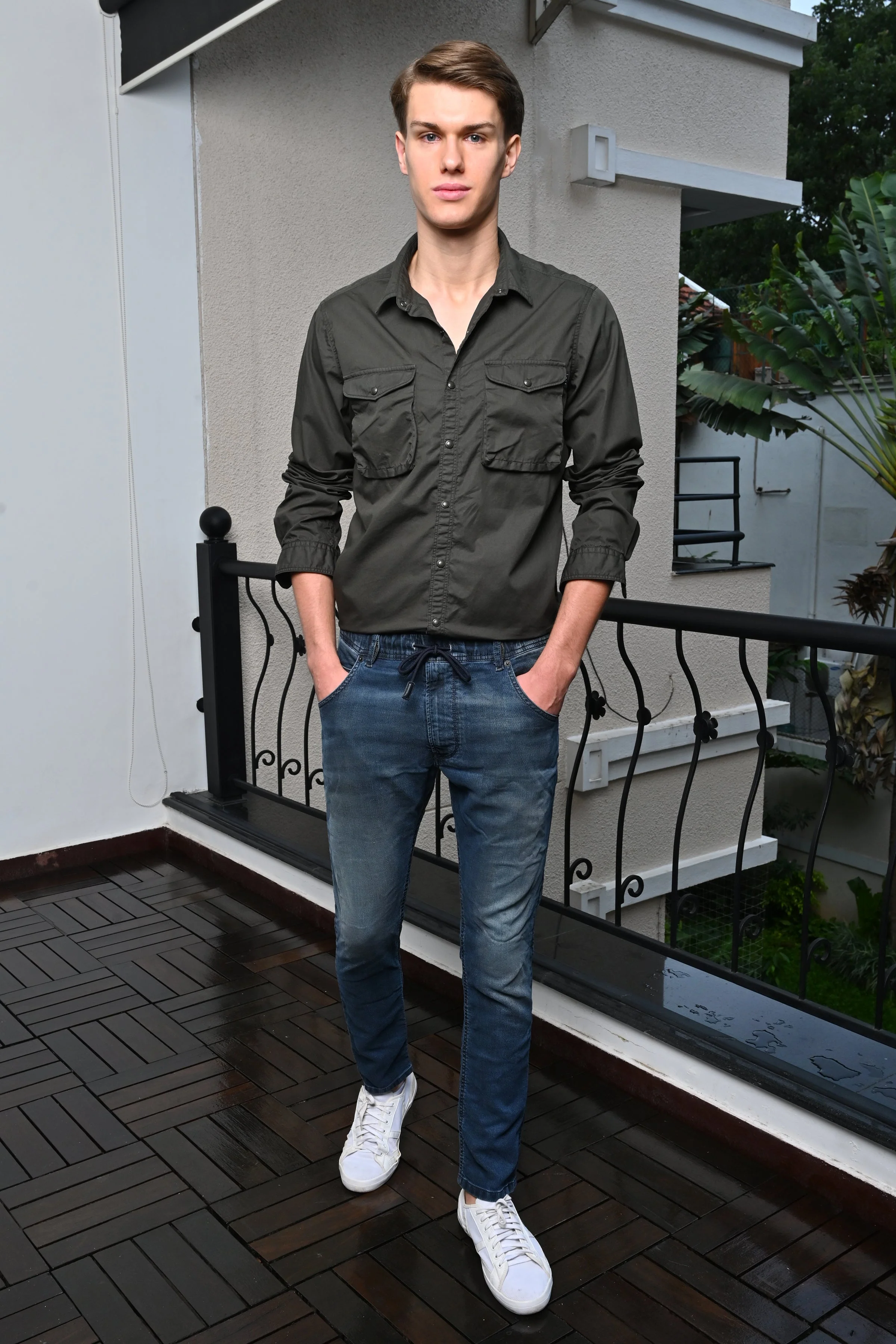 Men Patric Cotton Cargo Shirt Olive - Image 4