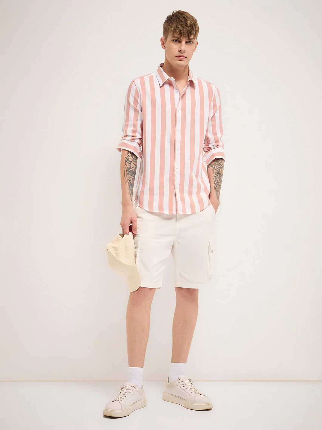 Men Peach Casual Shirt - Image 5